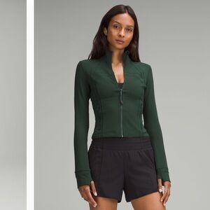 Lululemon Define Cropped Jacket Nulu Legacy Green Size 12